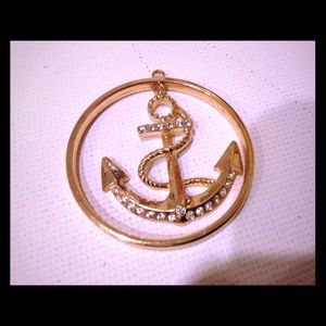 Gold anchor charm